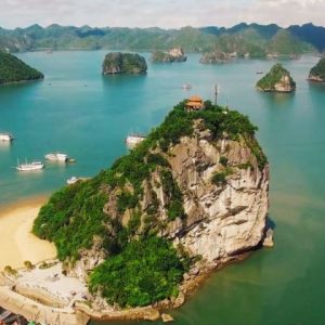 the peak of ti top island in halong bay