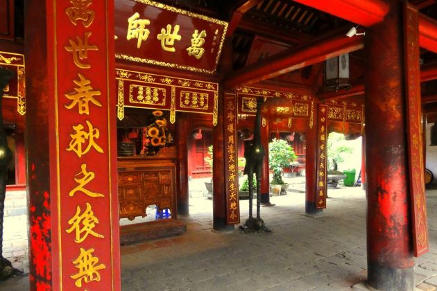the temple of literature in hanoi