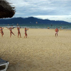 Volleyball at My Khe Beach