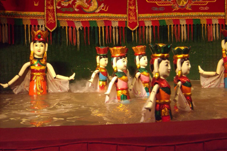 Water puppet show in Hanoi