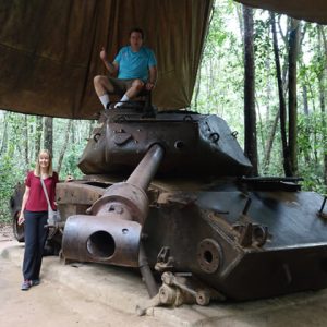 American Tank in Cu Chi Tunnels Vietnam Holiday