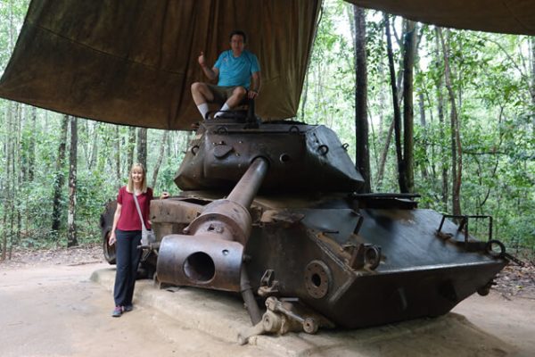 American Tank in Cu Chi Tunnels Vietnam Holiday