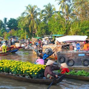 Cai Be Floating Market Mekong Delta