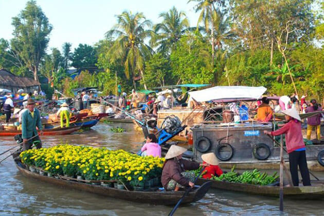 Cai Be Floating Market Mekong Delta