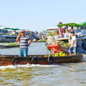 Cai Rang Floating Market in Mekong Delta Holiday