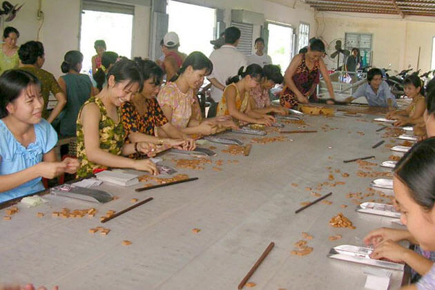 Coconut candy workshop Mekong Delta