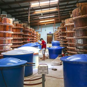 Fish sauce factory in South Vietnam