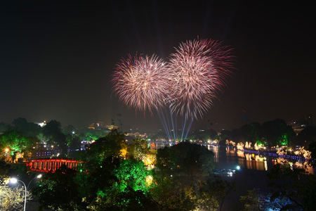Hanoi fireworks in Independent Day