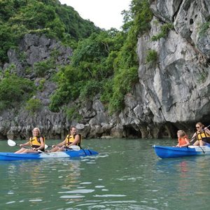 Kayaking in Halong Bay