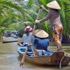 Sampan ride through Mekong Delta