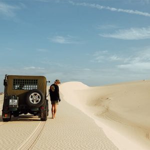 White sand dunes in Mui Ne Vietnam Holiday