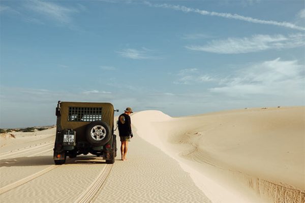 White sand dunes in Mui Ne Vietnam Holiday