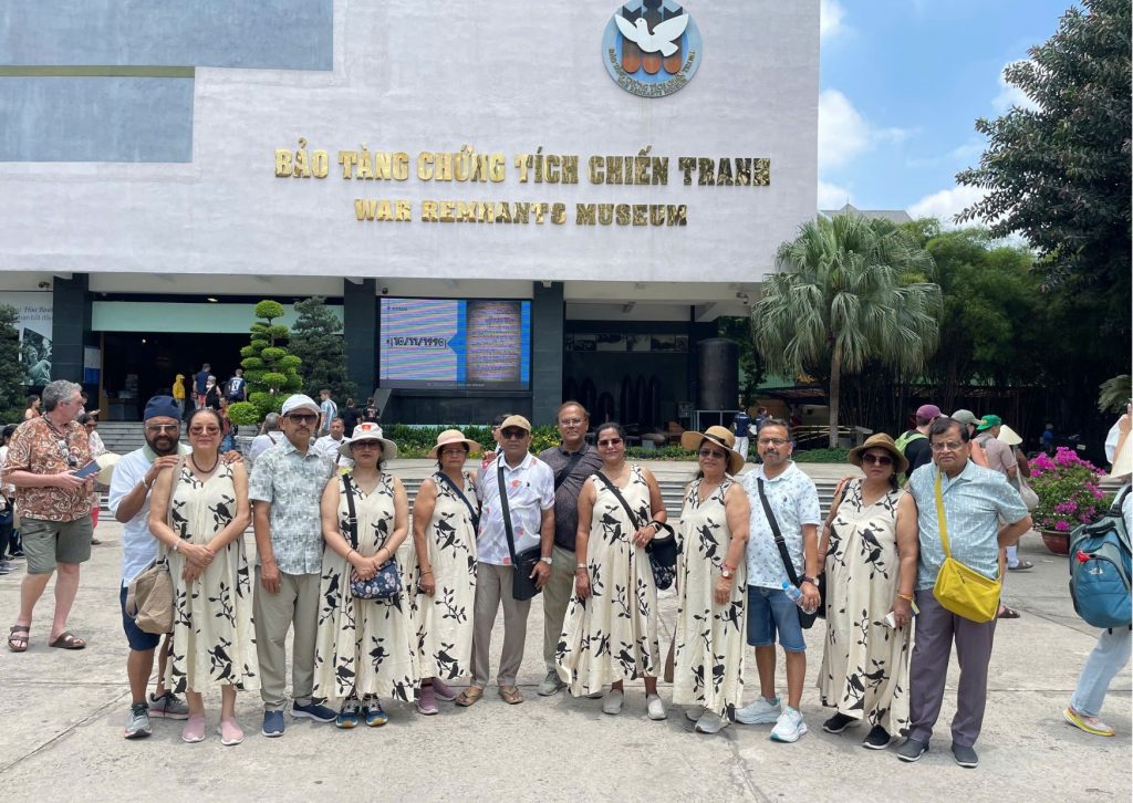 Tourists at War Remnants Museum showing DMC local expertise